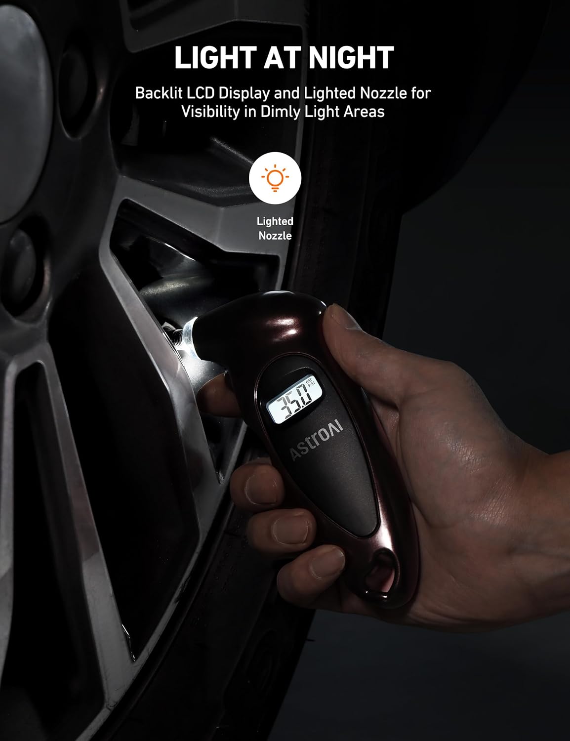 Medidor digital de presión de neumáticos para automóvil