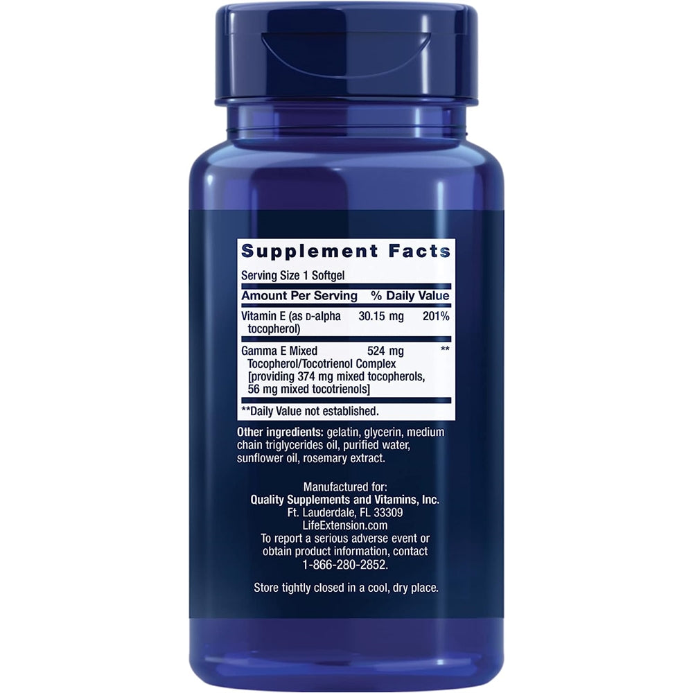Suplementos Gamma E - Tocoferoles y tocotrienoles mixtos