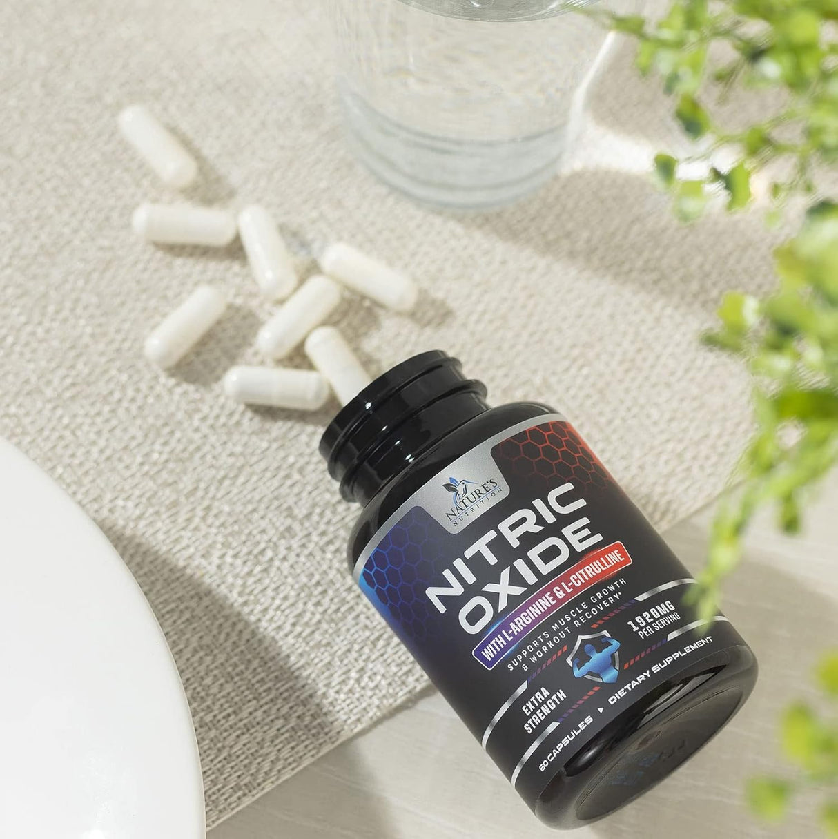 Suplemento de óxido nítrico extra fuerte L arginina 60 und