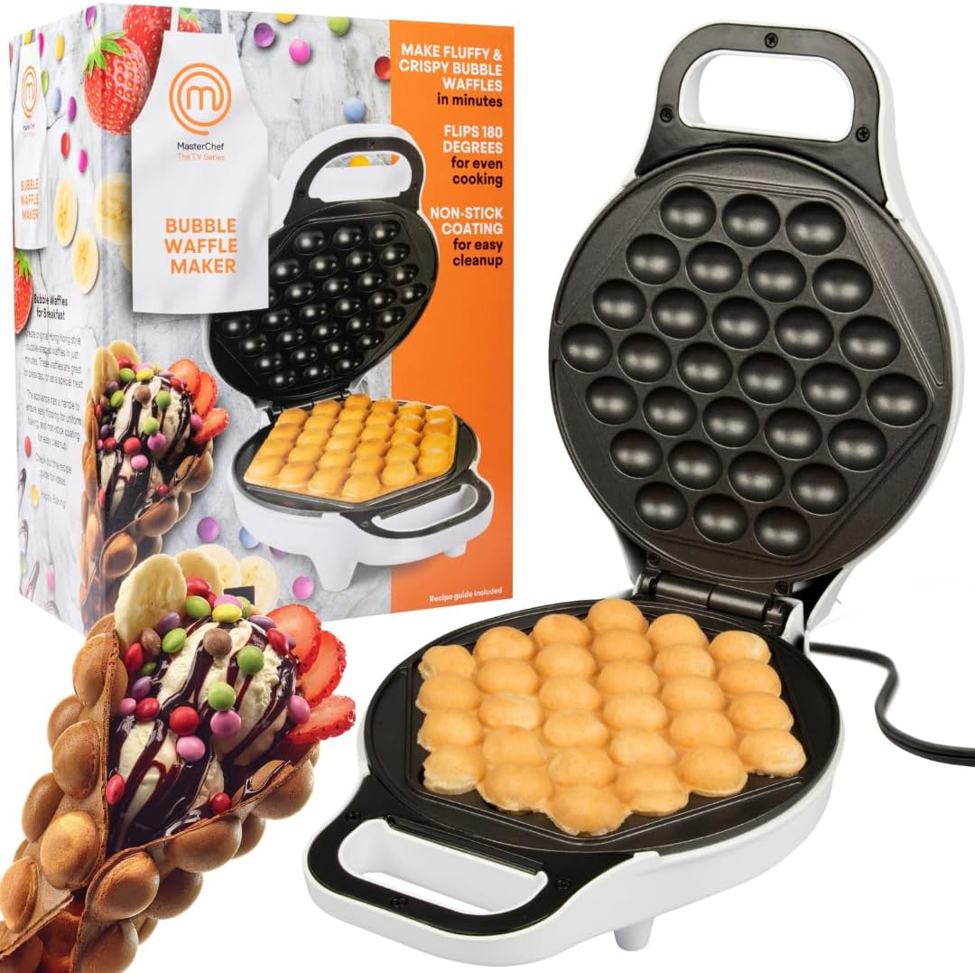 Máquina de Waffles Bubble MasterChef - Antiadherente, Rápida