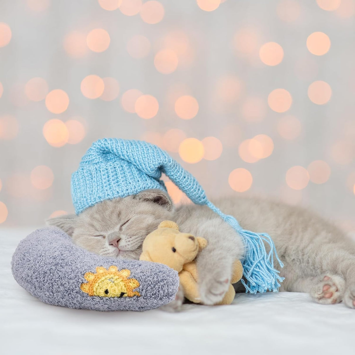 Guiqulai Cojín Calmante para Perros y Gatos, Suave,U Forma