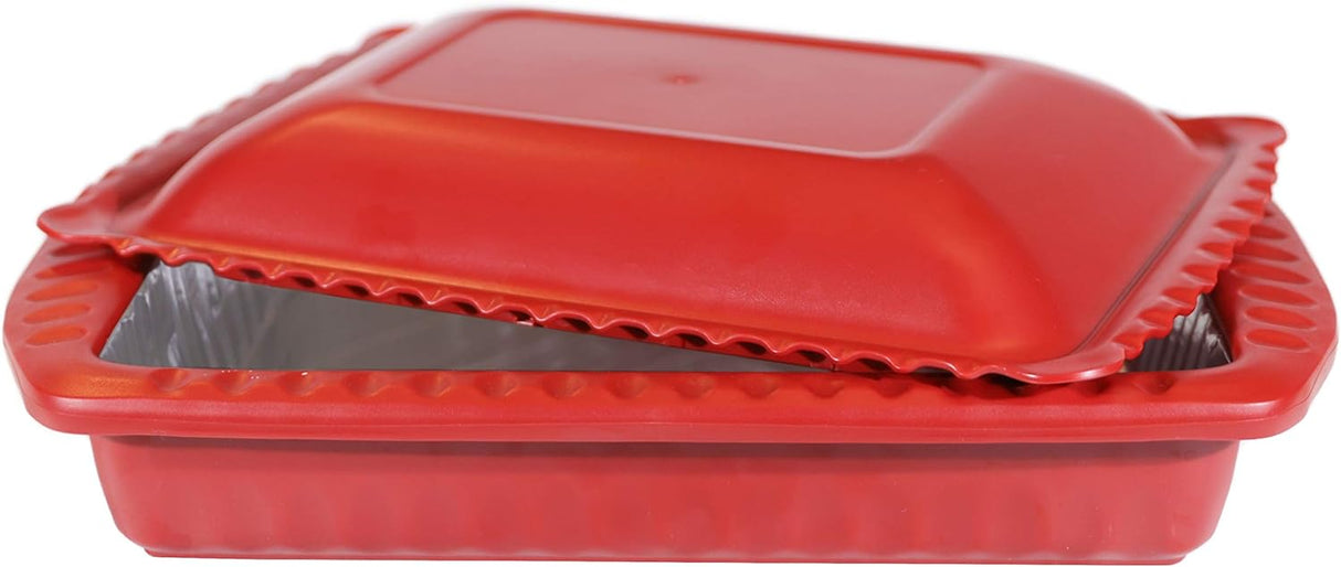 Portador para servir y cazuela para sartenes de papel de aluminio de 9 x 13