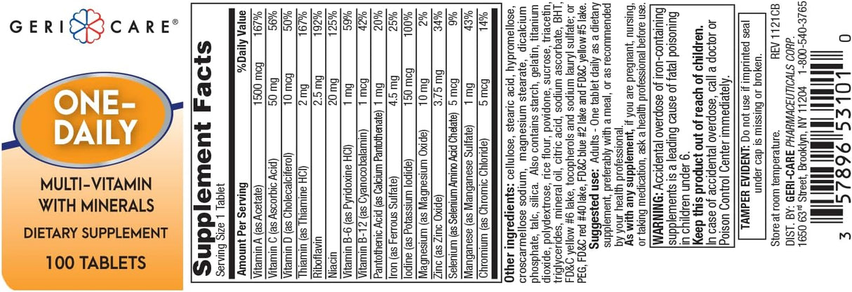 Suplementos dietéticos Multi-Vitaminas con Minerales 100 un
