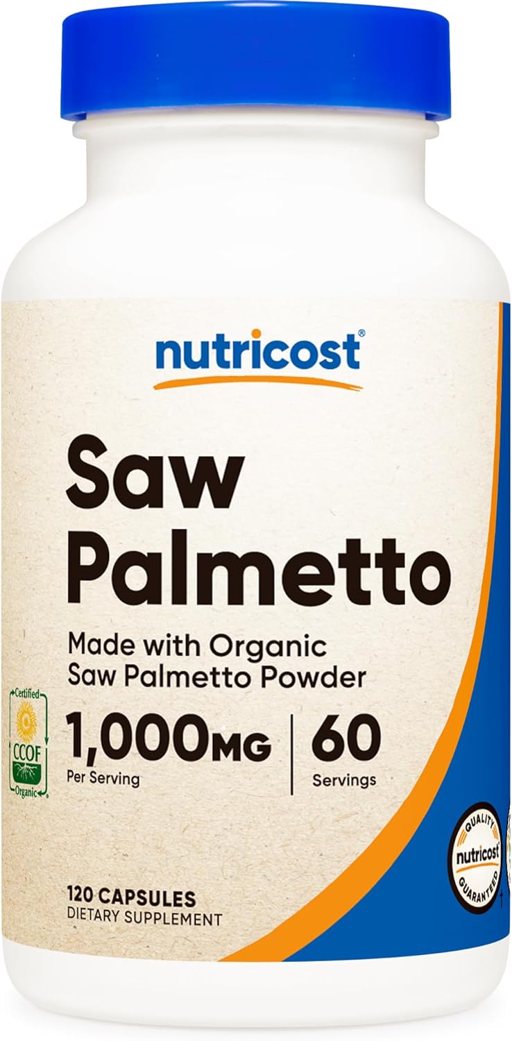 Suplemento Nutricost Saw Palmetto 1000 mg 120 cápsulas