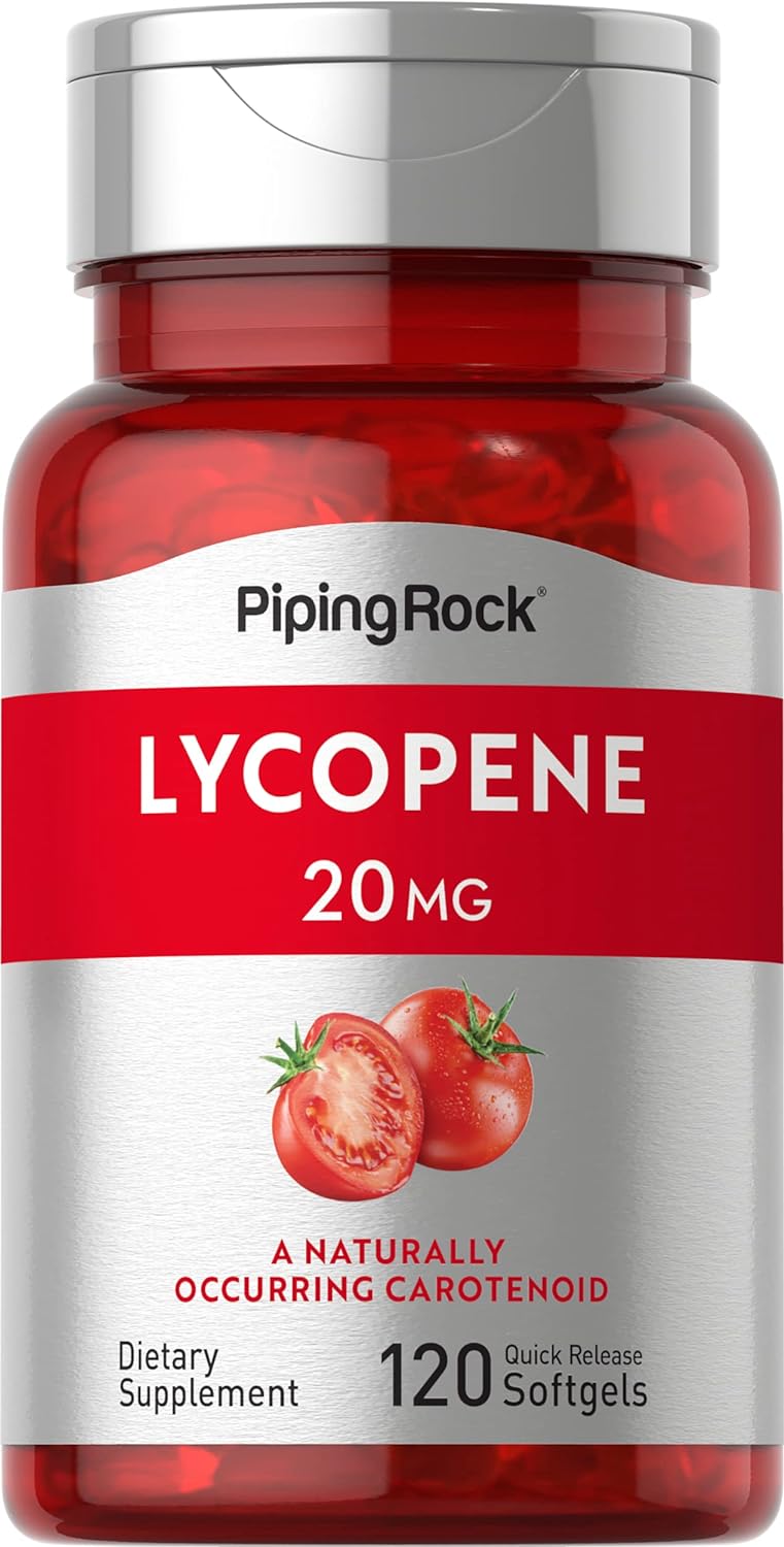 Suplemento de licopeno 20 mg 120 cáp Carotenoide sin gluten