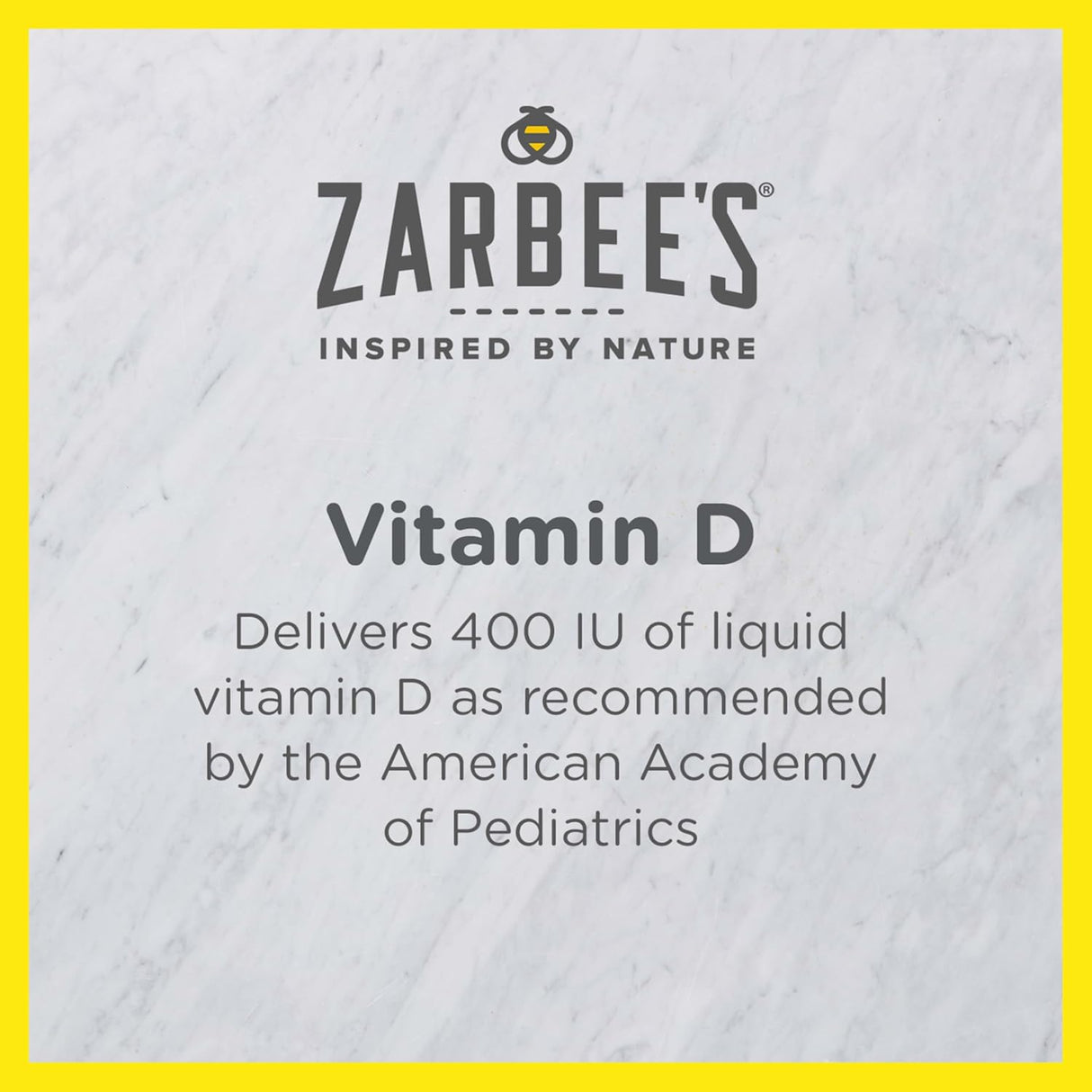 Gotas de Vitamina D para Bebés Zarbee's, 400IU, 0.47 Fl Oz