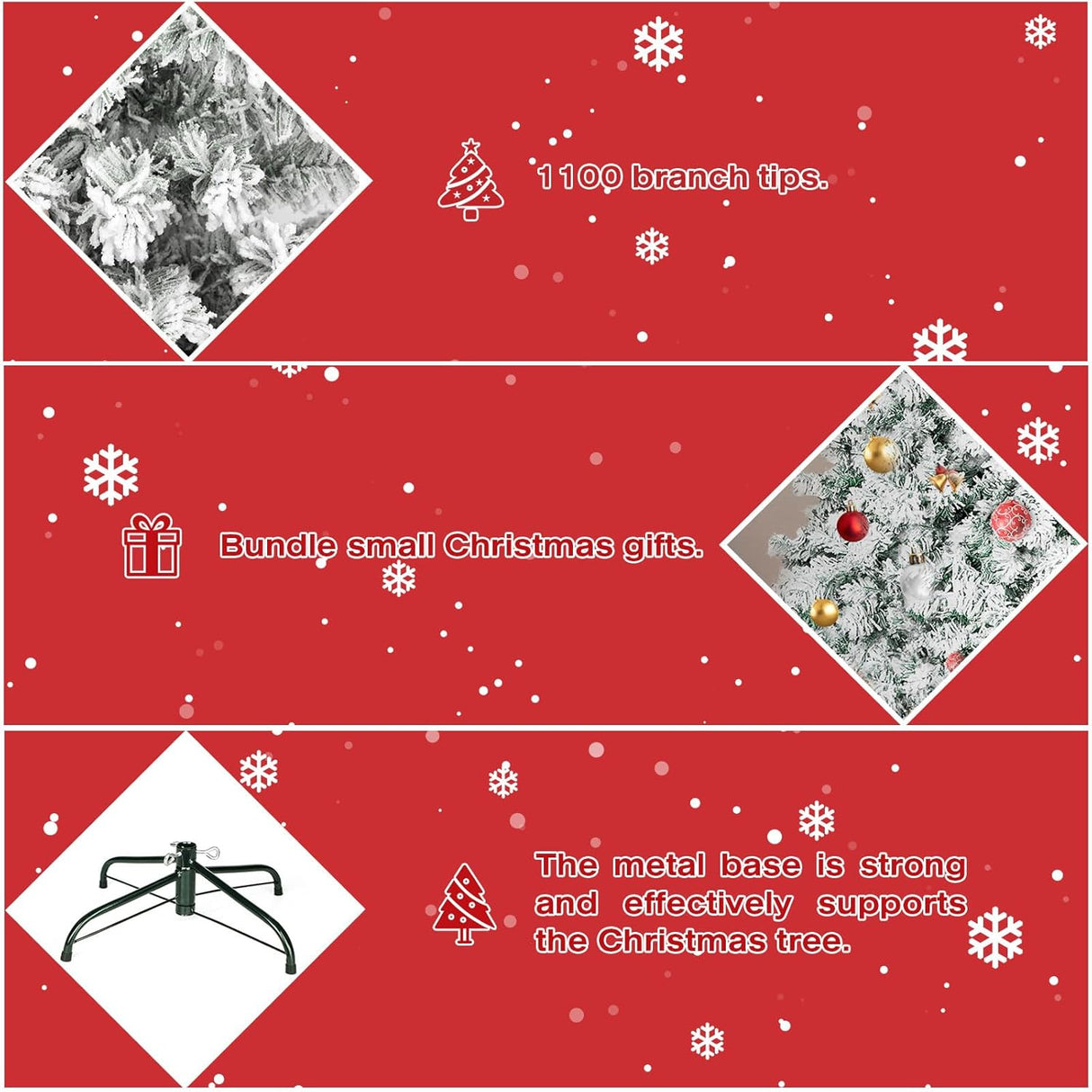 Árbol de Navidad Artificial 7ft Incbruce, 1000 puntas, modelo