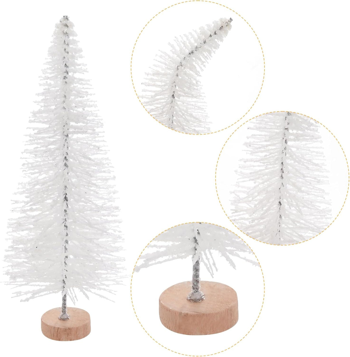 40 Pcs Árboles de Navidad Artificiales Yookat con Base de Madera