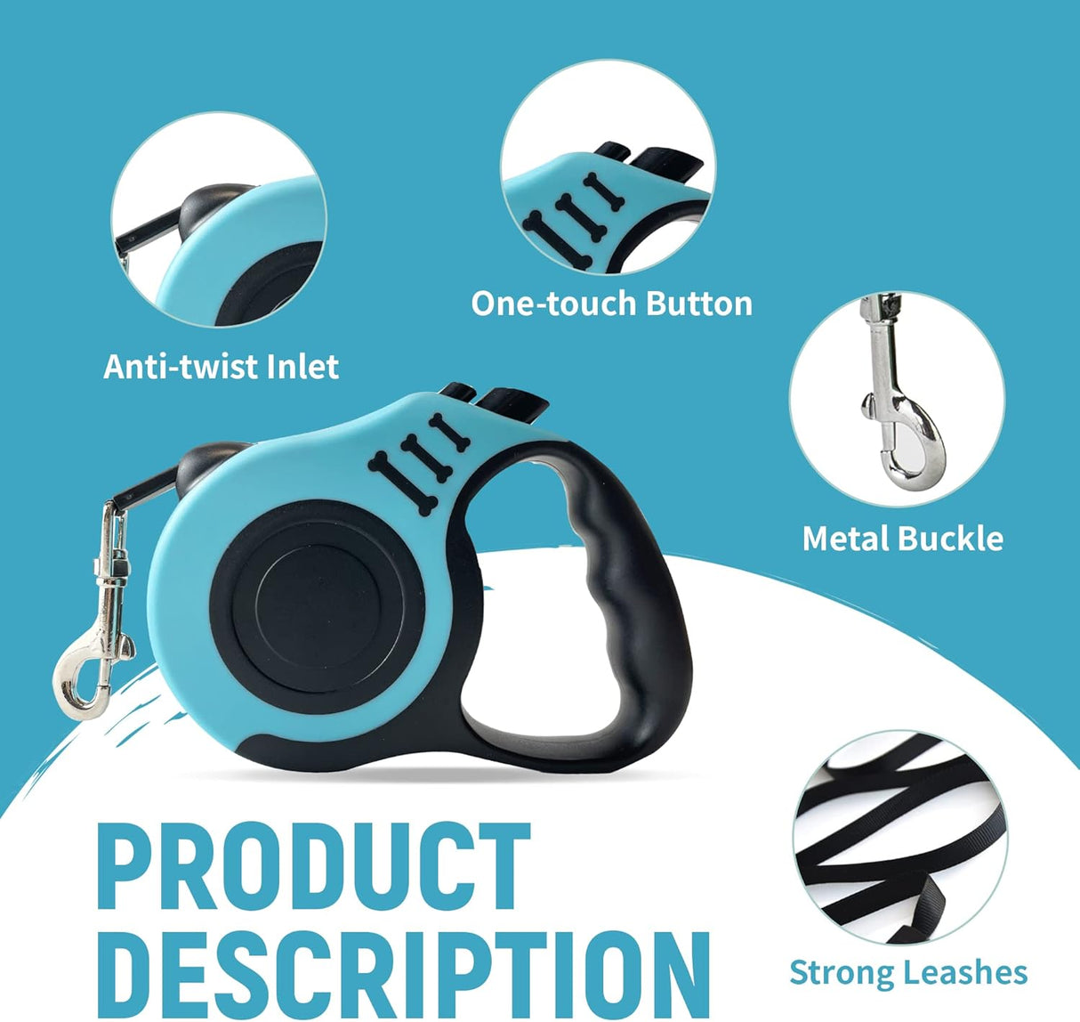 Correa Retráctil Automática Telescópica para Perros c