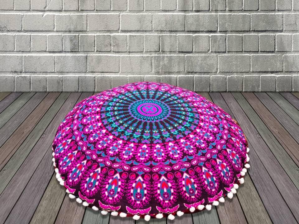 My Dream Carts Funda redonda de 22 pulgadas para cojín de suelo, silla otomana para niños y adultos, sala de estar, dormitorio, asiento verdaderamente único en su tipo, reposapiés (funda de almohada de 22 pulgadas, sin relleno)