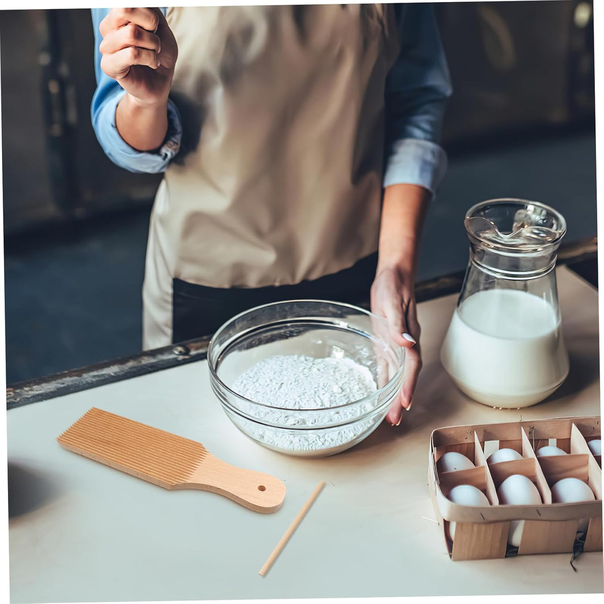 Juego de Moldes de Pasta, Rodillo de Gnocchi, Tabla de Cocina