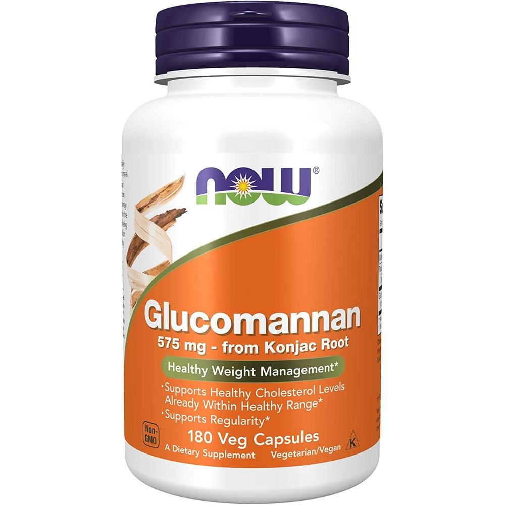 Suplementos NOW Glucomanano Amorphophallus konjac 575 mg