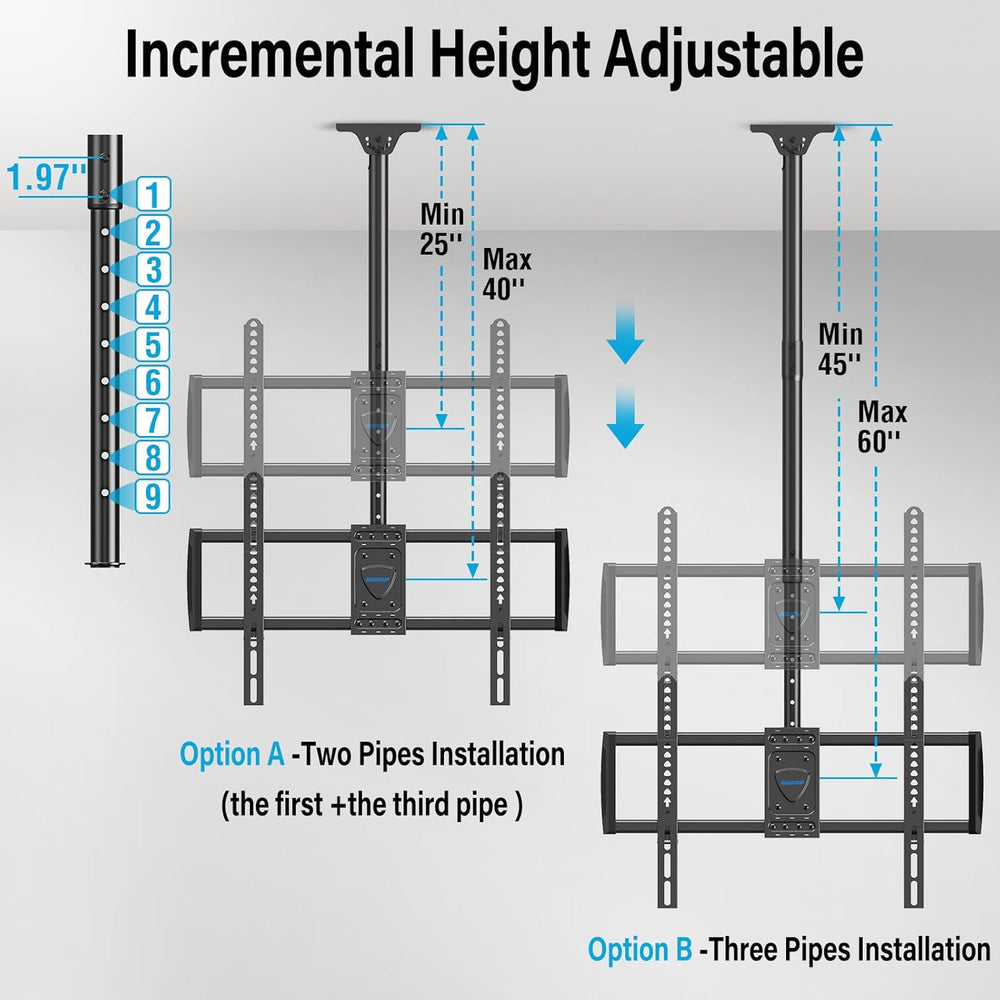 Soporte de TV de Techo MOUNTUP, Ajuste Altura MU0040