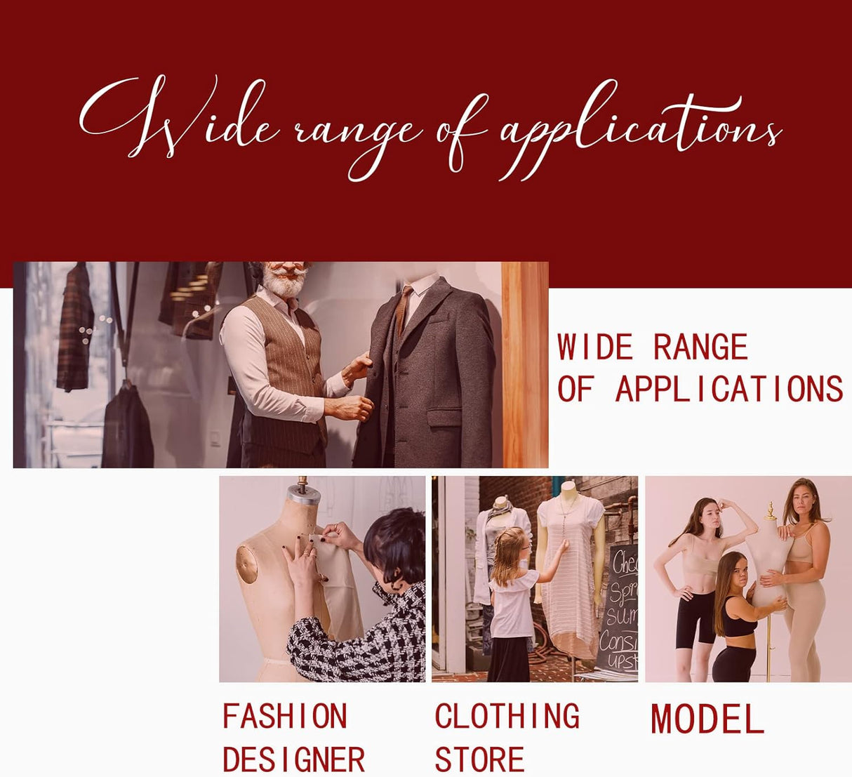 Maniquí Ajustable para Costura, 13 Diales, Base Rodante, S-M