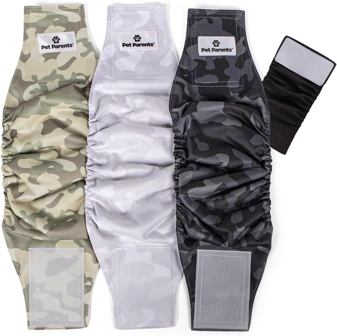 Pet Parents Bandas para el vientre lavables de alta calidad camuflaje