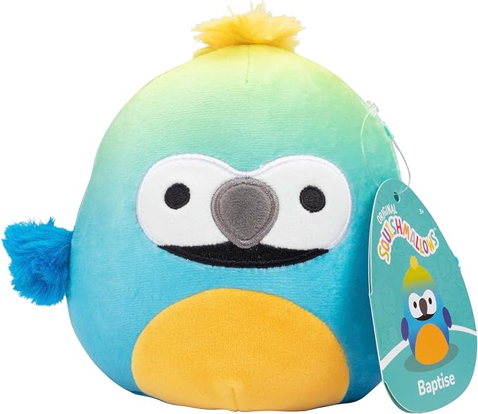 Peluche Squishmallows 5 pulgadas Baptise el Guacamayo - Colectible