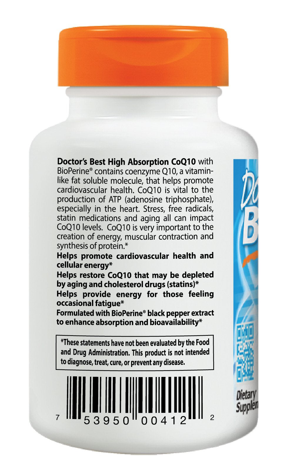 Doctor's Best High Absorption CoQ10 BioPerine, Vegetariano
