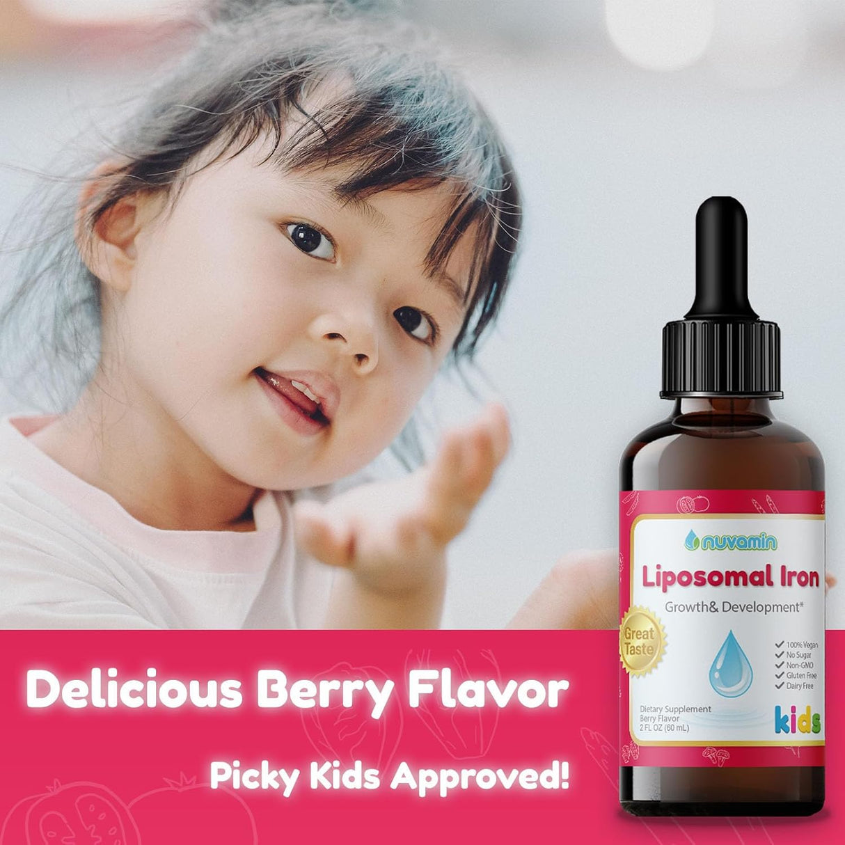 Suplemento Gotas de hierro liposomal líquido para bebés