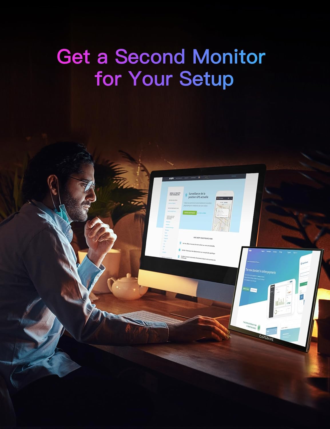 Monitor portátil para laptop FHD CAPERAVE