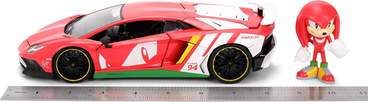 Jada Sonic Knuckles con Lamborghini Aventador SV, Vehículo y Figura