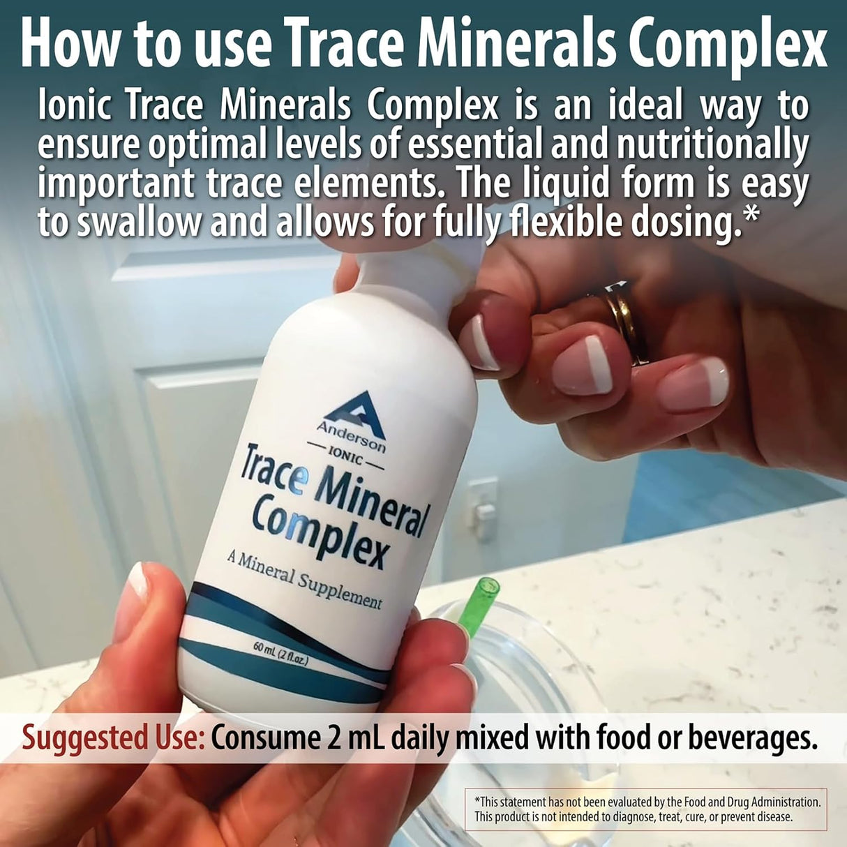 Complejo de Minerales Traza | Espectro Completo | Gotas Líquidas para Agua | Hidratación Electrolytes 2 oz