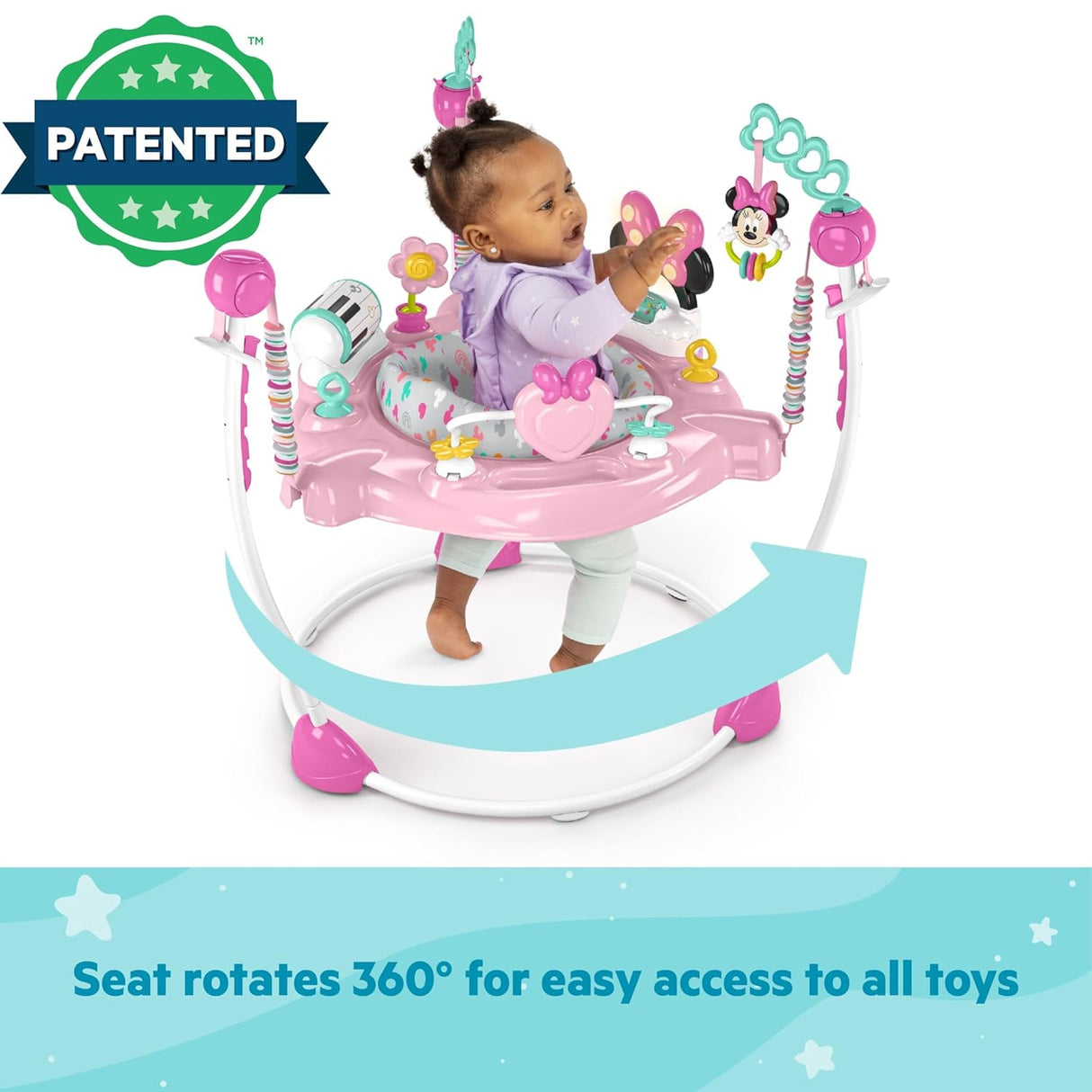 Centro de Actividades Minnie Mouse, Bright Starts, 10 Juguetes, 360°