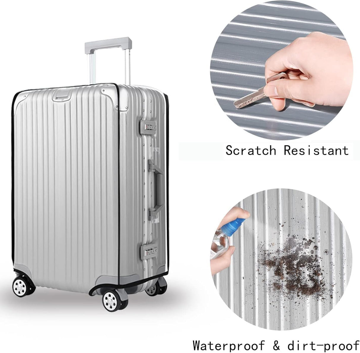 Cubierta de maleta T Tersely, impermeable y antiarañazos, 20