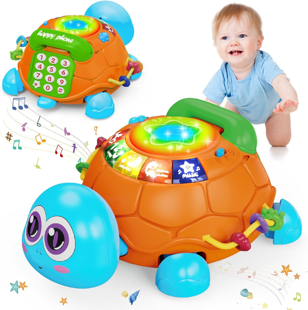 Juguete Musical Tortuga para Bebés - Ideal para 6-18 Meses