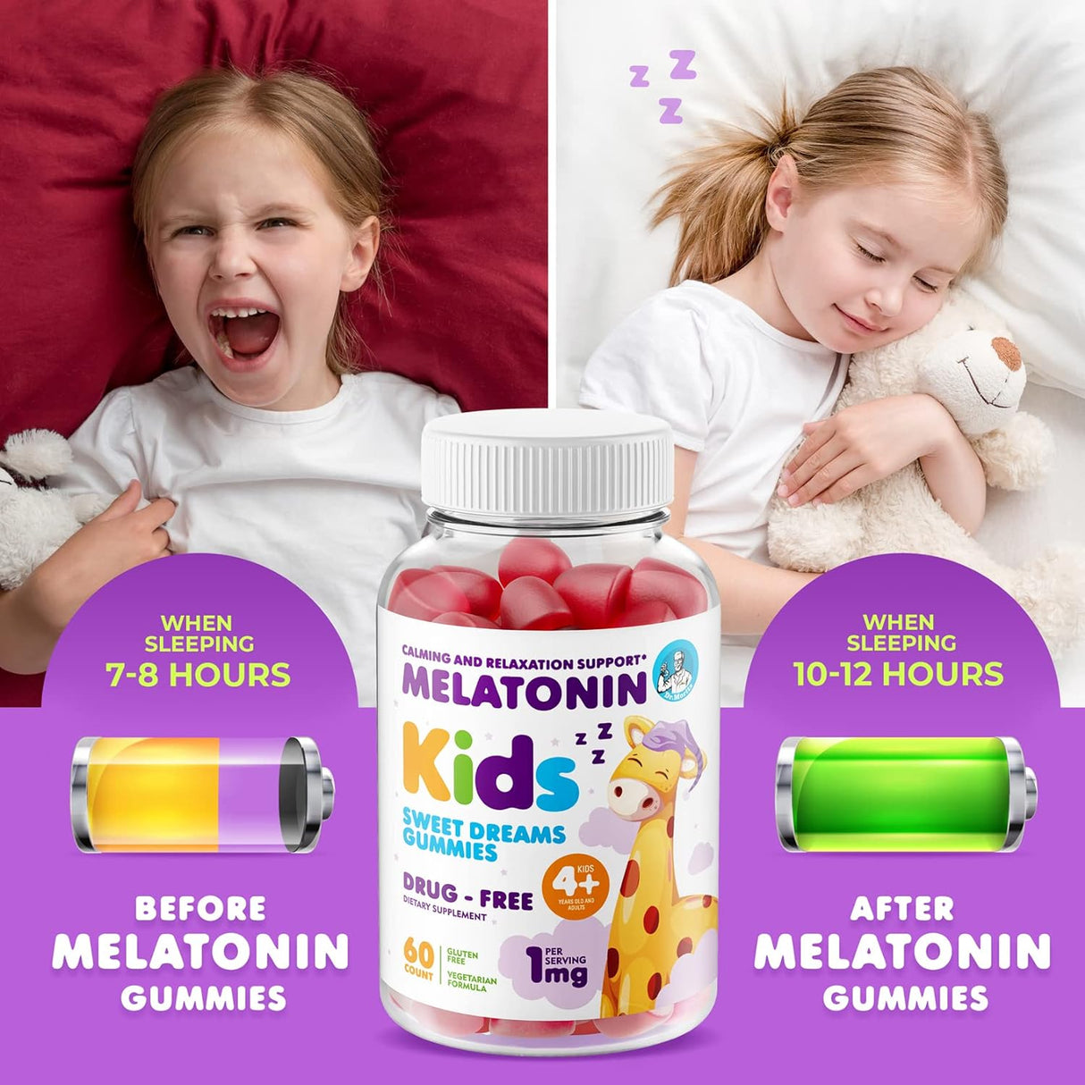 DR. MORITZ gomitas masticables para dormir mejor para niño