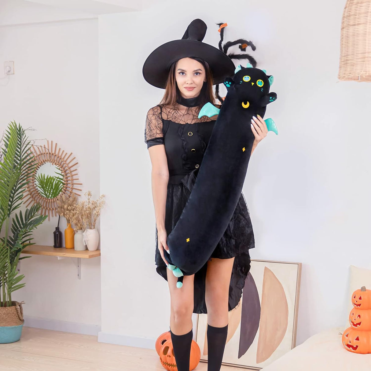 Peluche de gato color negro 20 pulgadas