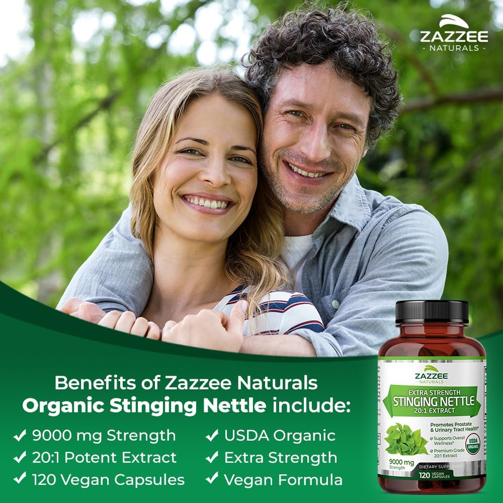 Extracto de Ortiga Zazzee 20:1, 9000 mg, 120 Cápsulas