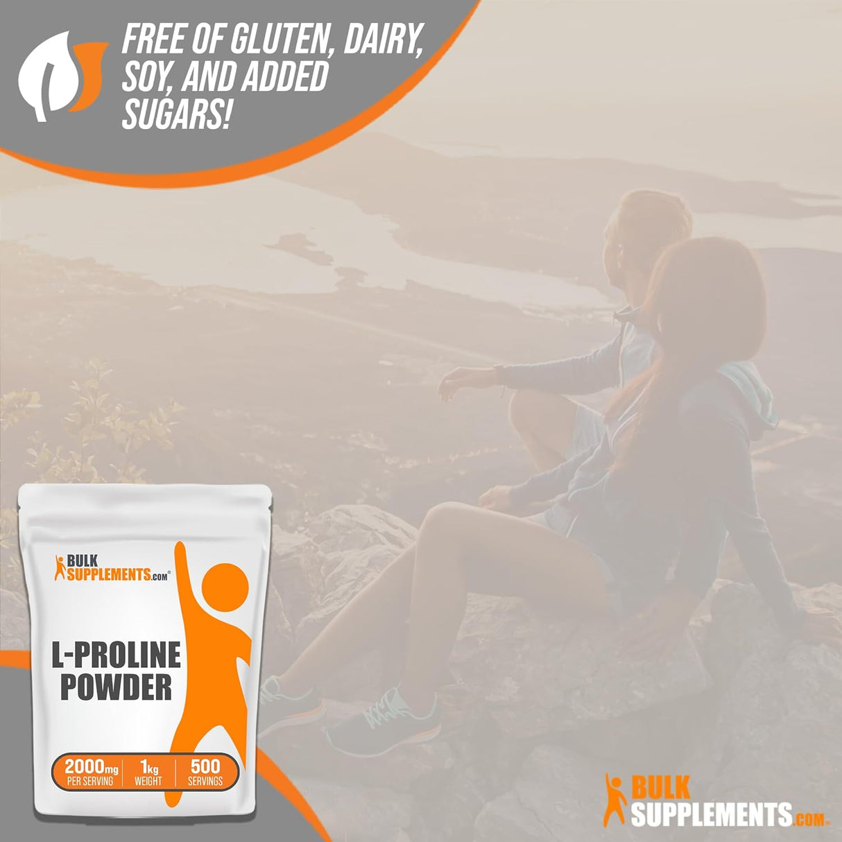 Suplemento BulkSupplements.com L-Proline Powder nutricional