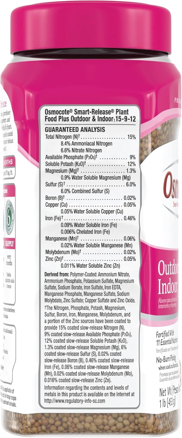 Fertilizante Osmocote para Plantas, Liberación Controlada, 1 lb.