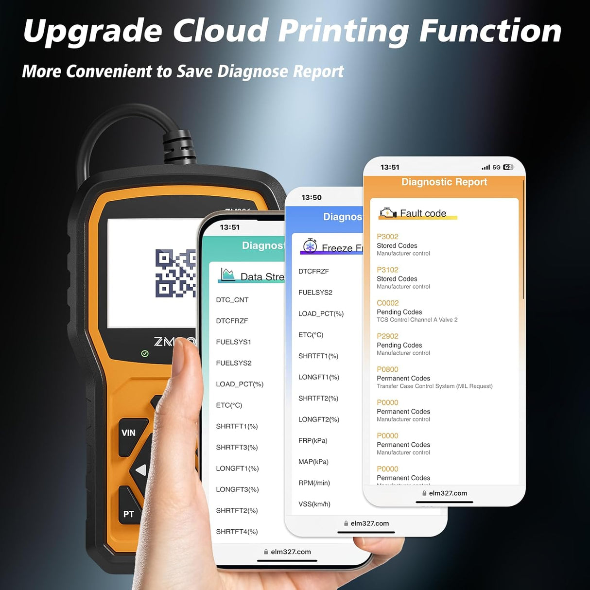 Escáner OBD2 ZMOON ZM301, Herramienta de Diagnóstico Automotriz