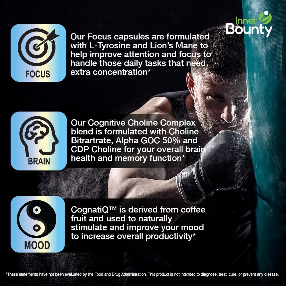 Suplemento Nootrópico Focus 14-en-1 con Lions Mane y Alpha GPC