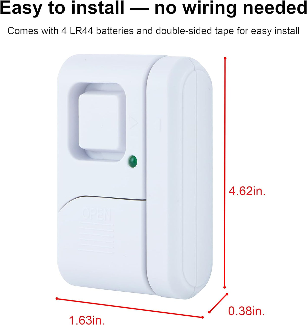 Alarma de Seguridad para Ventanas y Puertas, Inalámbrica, 45989