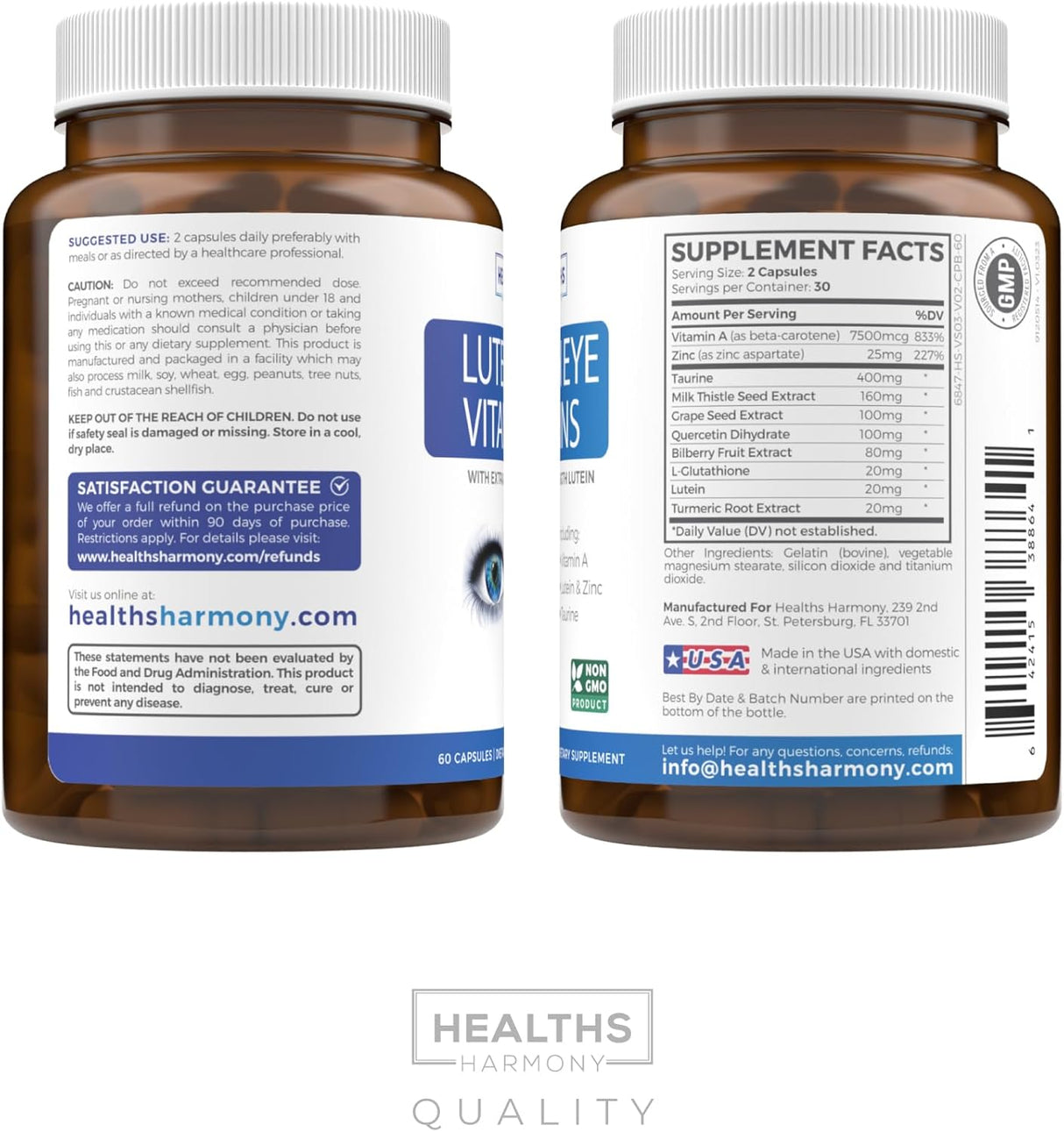 Suplemento de apoyo para ojos cansados y secos de luteína