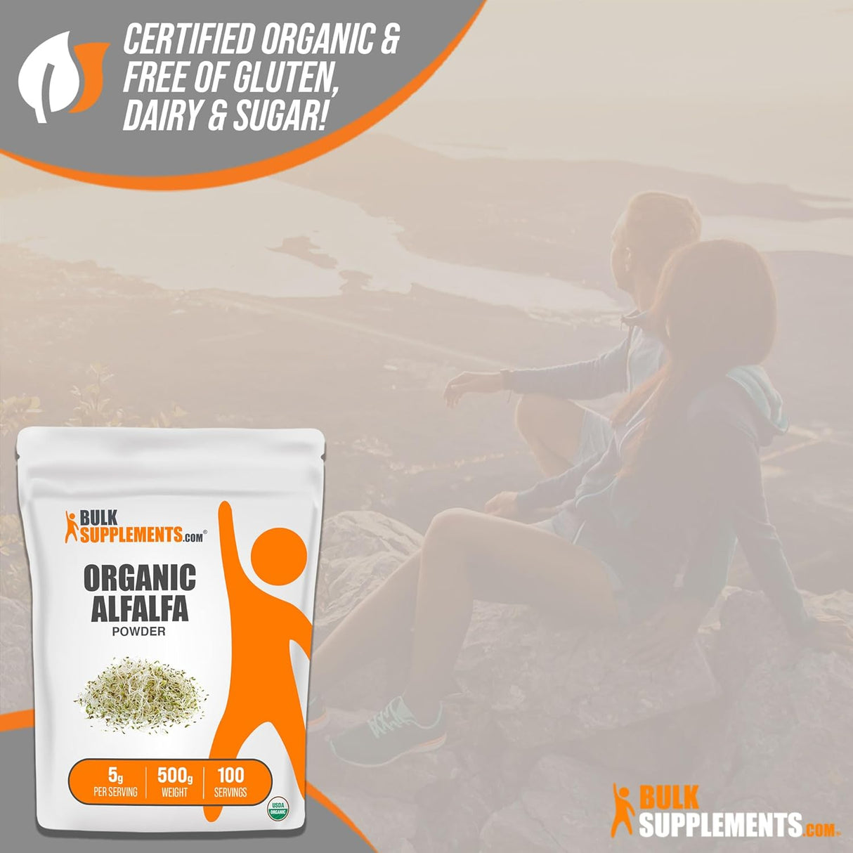 Suplemento BULKSUPPLEMENTS.COM Polvo de alfalfa orgánica