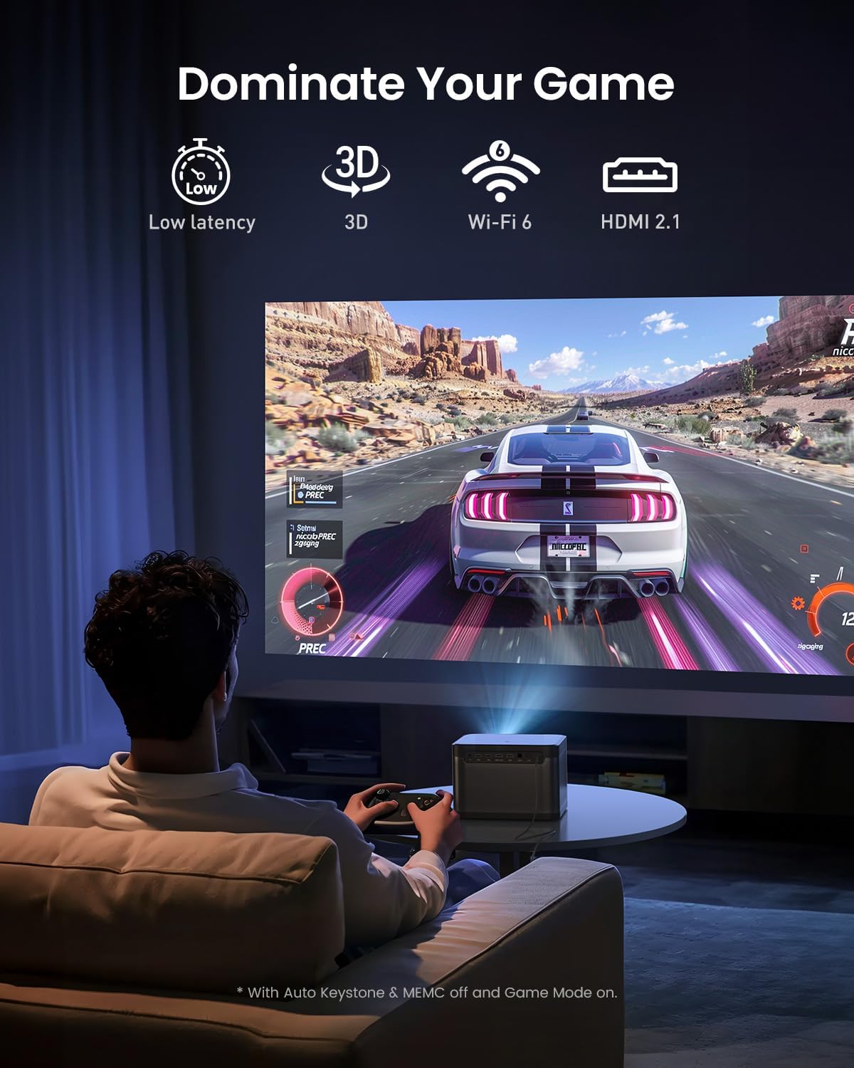 Proyector 4K Laser Dangbei DBOX02, 2450 lúmenes, WiFi, HDR10+