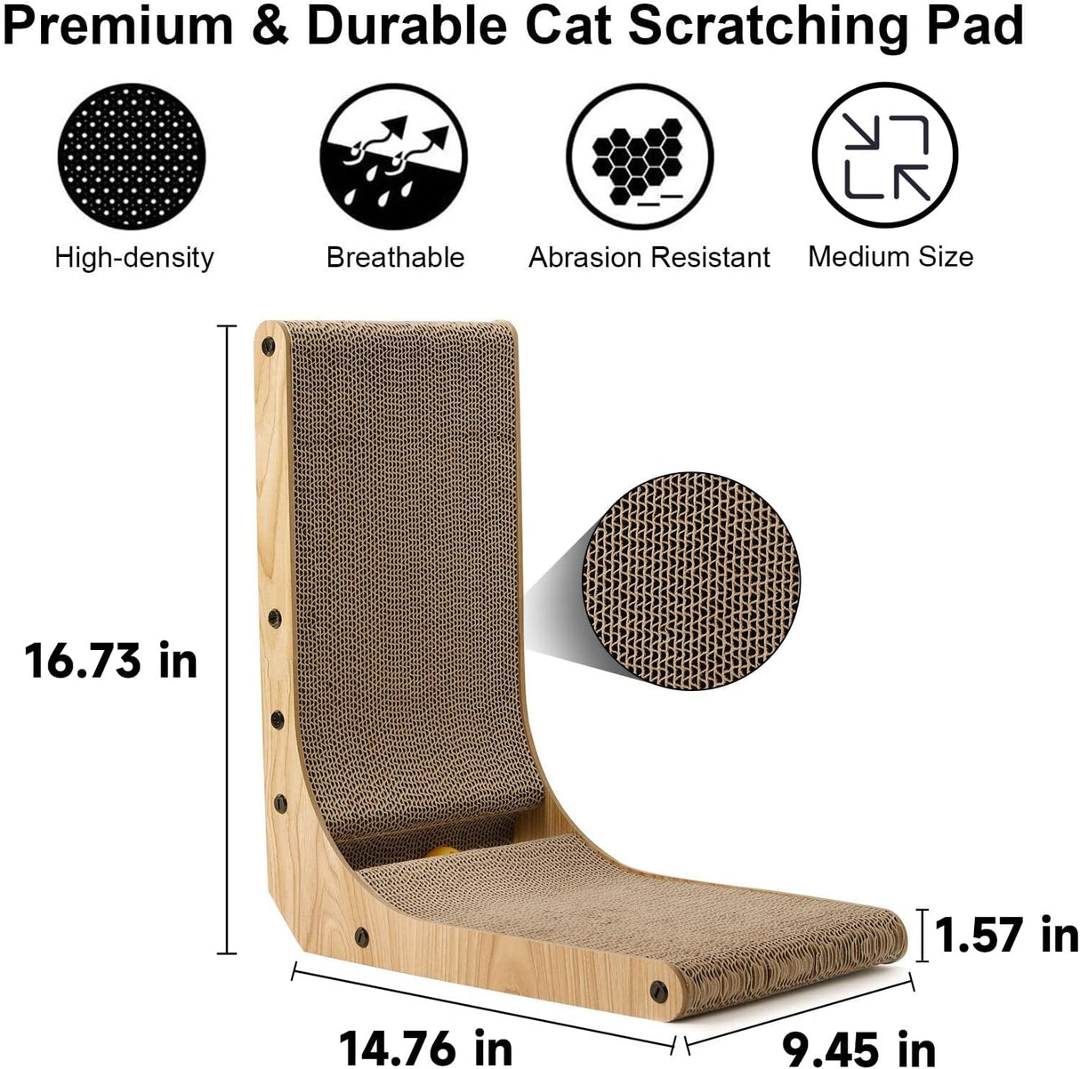 Rascador para gatos almohadilla en forma de L