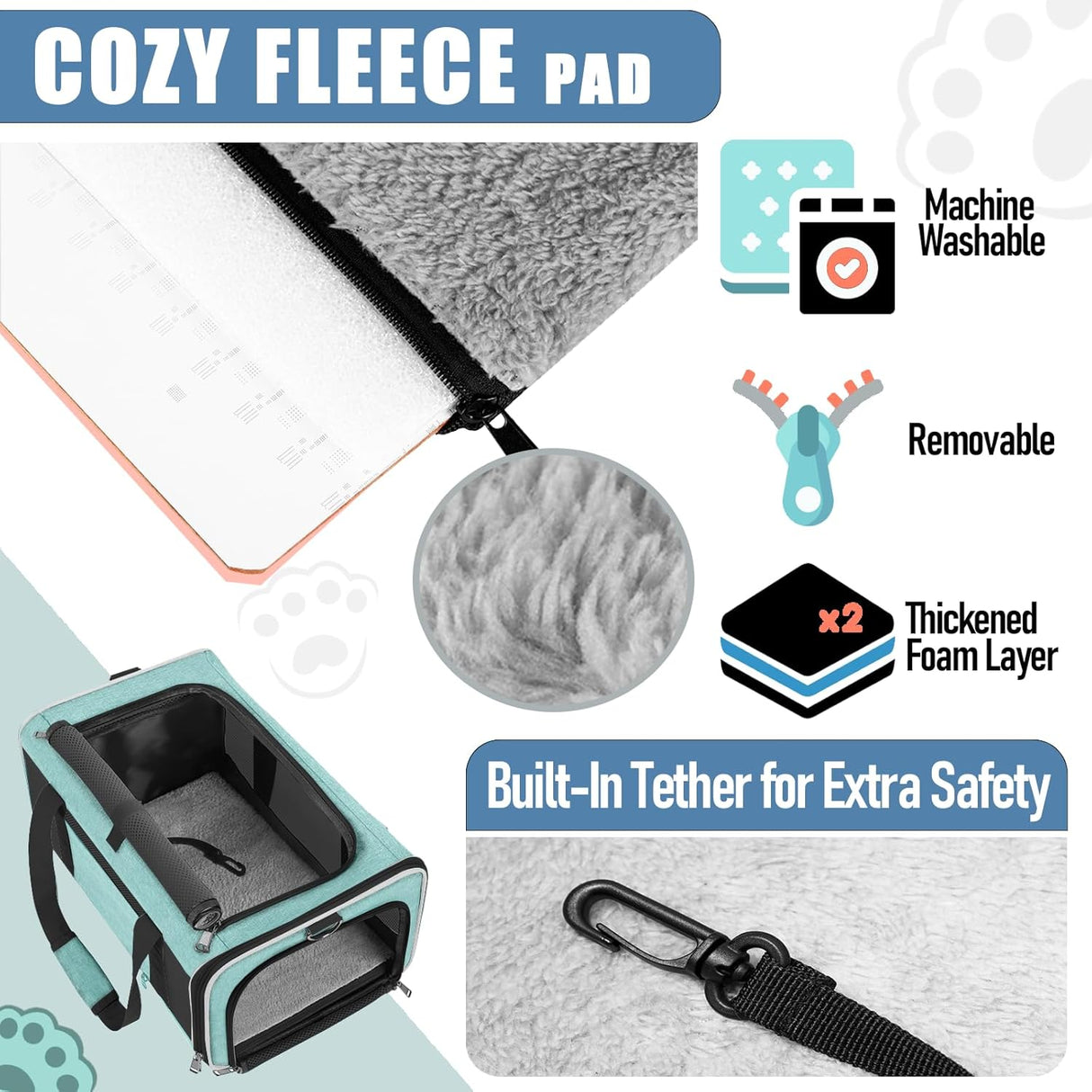 Transportín suave para perro pequeño, marca desconocida, hasta 15 lbs