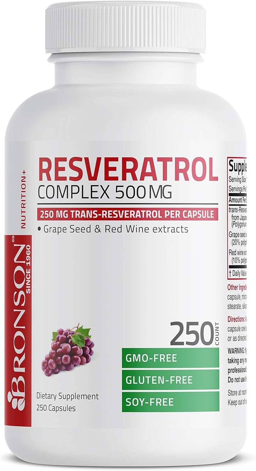 Suplemento Bronson Resveratrol 500 Complex Standardized
