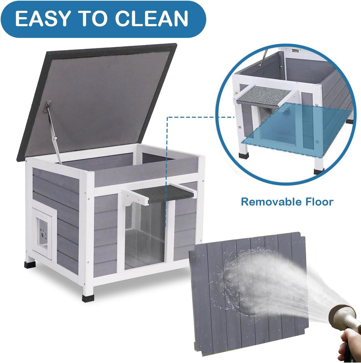 Casa para Gatos Exteriores - Aislada y Resistente al Clima - Modelo X