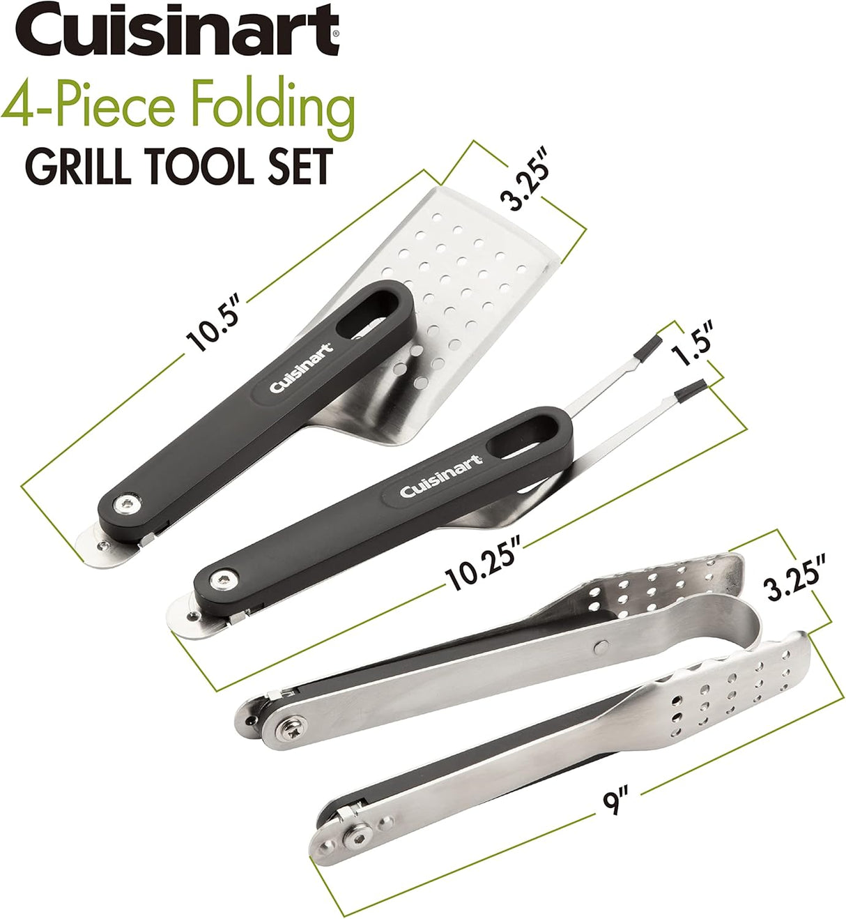 Set de Utensilios de Parrilla Cuisinart CGS-1000, 4 Piezas