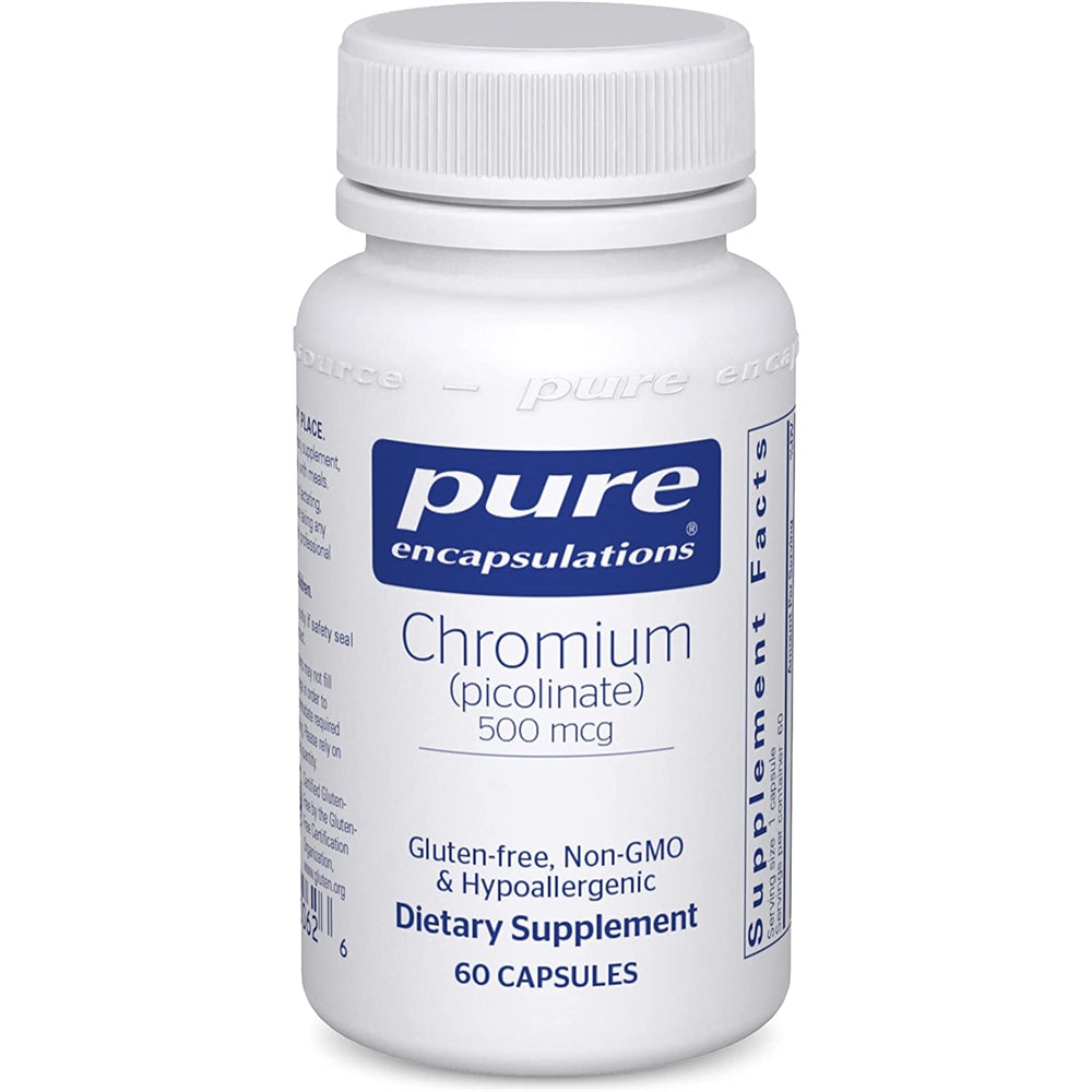 Suplementos Cromo (picolinato) 500 mcg apoyo del metabolismo