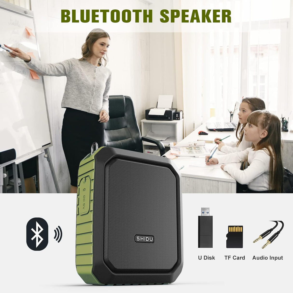Amplificador de Voz Portátil 18W Micrófono Batería 4400mAh