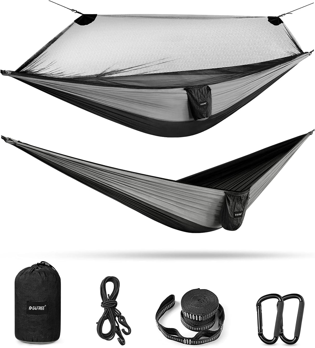 Hamaca grande G4Free con mosquitera para 2 personas, ligera