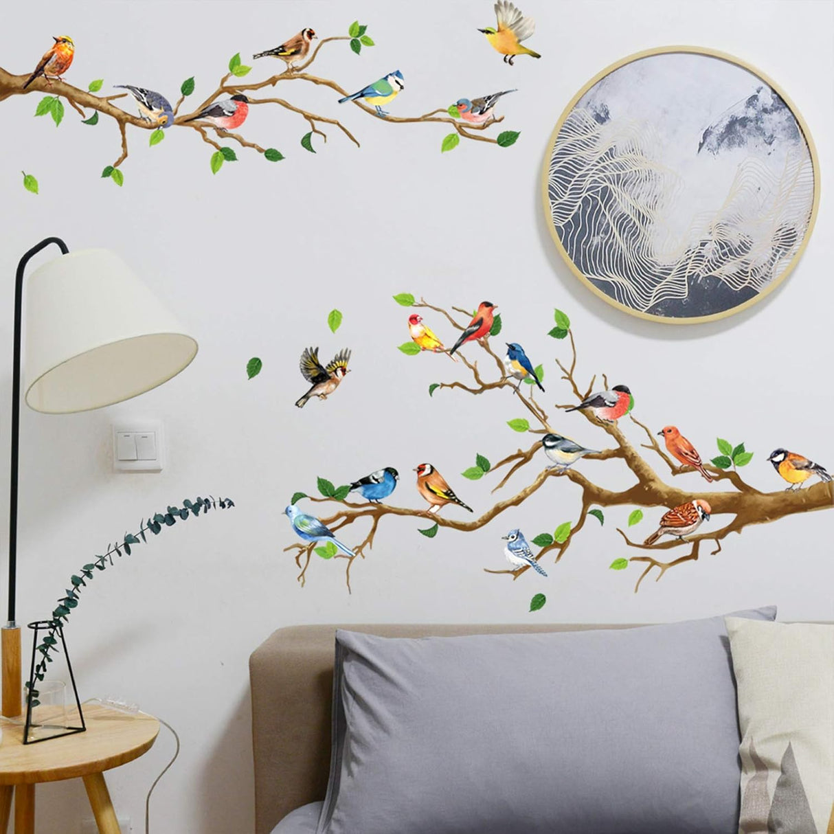 DILIBRA Sticker Pájaro en Rama, Vinilo Autoadhesivo, Decoración