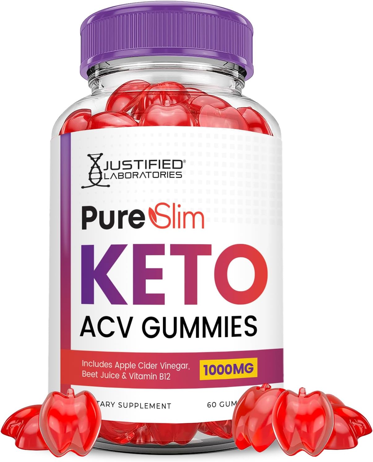 Keto Gummies Vinagre de sidra de manzana Paquete 2 PureSlim