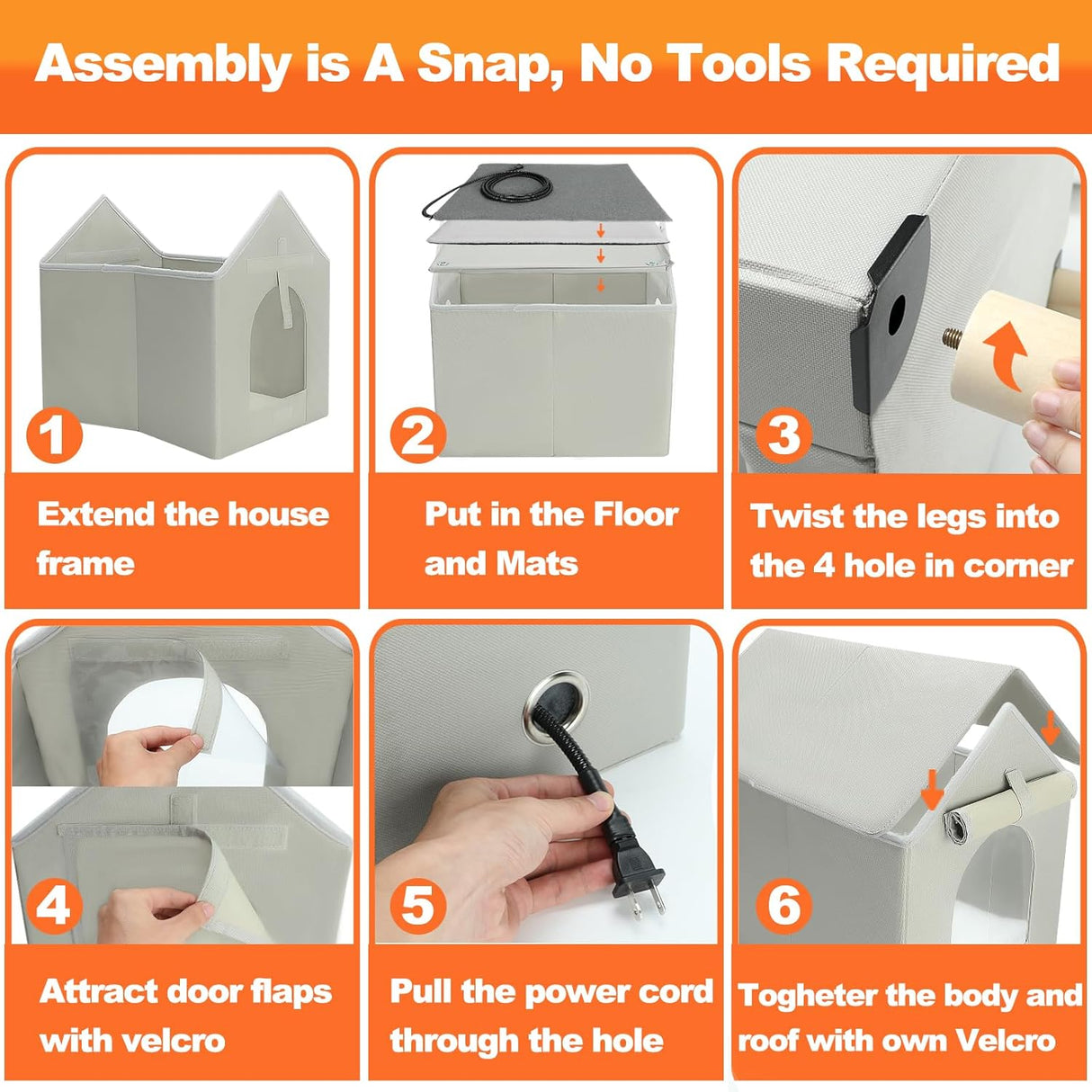 Casa Calentada para Gatos FHTONGE, Aislada, Refugio Exterior